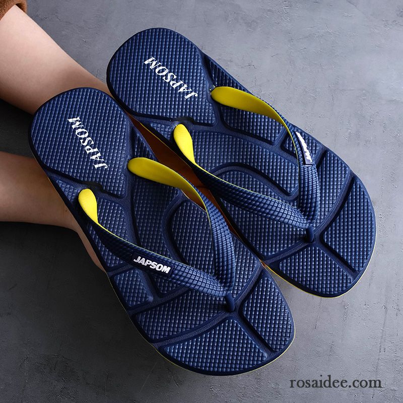 Flip Flops Herren Neue Mode Persönlichkeit Schuhe Sommer Sandfarben Schwarz