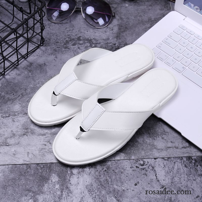 Flip Flops Herren Neue Rutschsicher Sommer Schuhe Ultra Sandalen Sandfarben Weiß