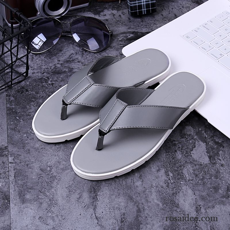 Flip Flops Herren Neue Rutschsicher Sommer Schuhe Ultra Sandalen Sandfarben Weiß