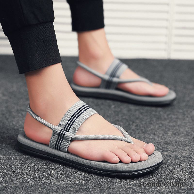 Flip Flops Herren Neue Sandalen Trend Persönlichkeit Sommer Hausschuhe Sandfarben Schwarz