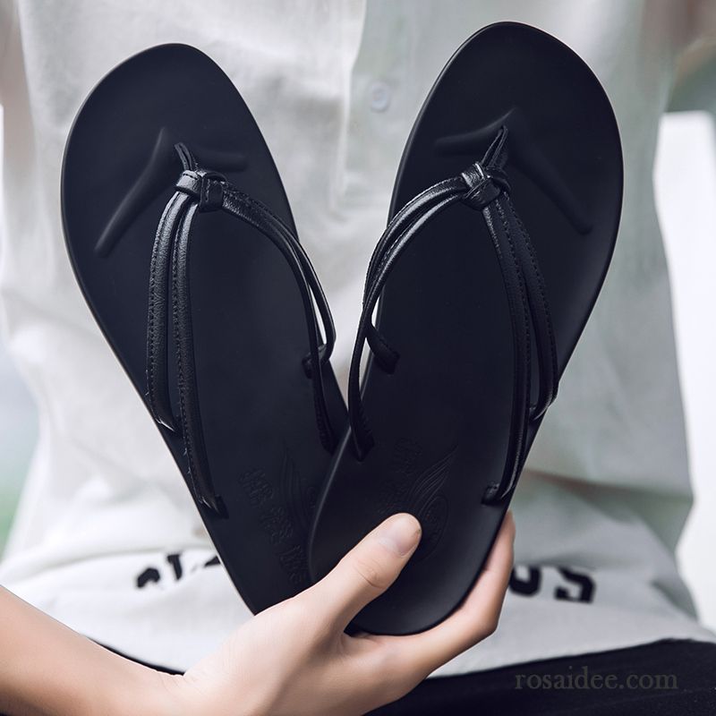 Flip Flops Herren Pantolette Neue Hausschuhe Sommer Trend Persönlichkeit Sandfarben Braun