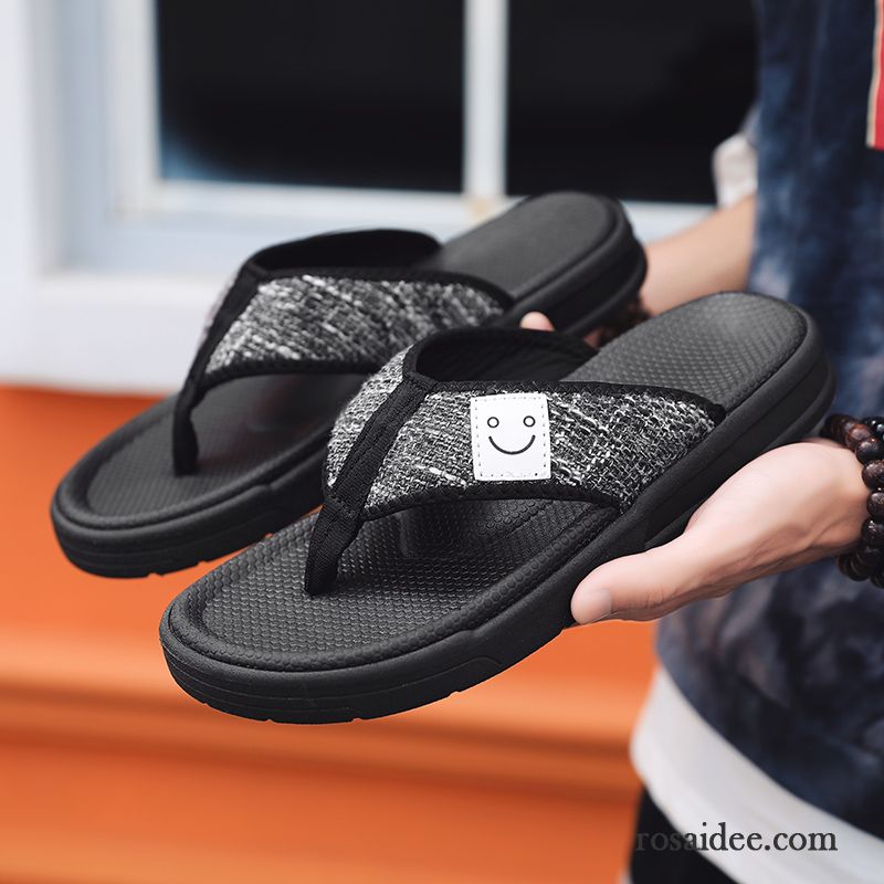 Flip Flops Herren Persönlichkeit Hausschuhe Rutschsicher Faul Sommer Neue Beige Rot