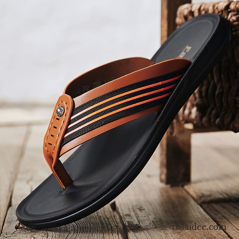 Flip Flops Herren Persönlichkeit Rutschsicher Hausschuhe Neue Pantolette Casual Schwarz