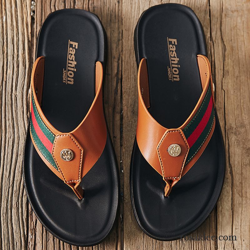 Flip Flops Herren Persönlichkeit Rutschsicher Hausschuhe Neue Pantolette Casual Schwarz