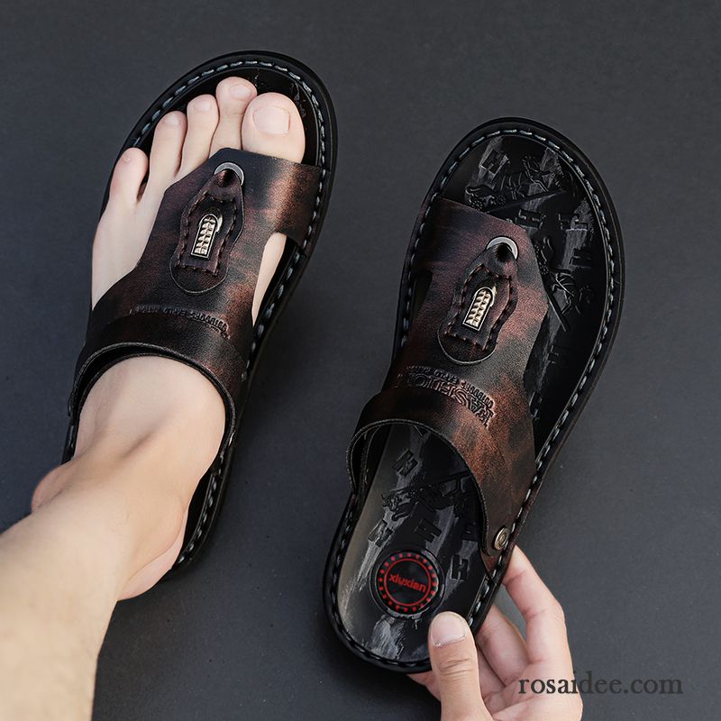 Flip Flops Herren Persönlichkeit Sandalen Trend Sommer Hausschuhe Neue Sandfarben Weiß