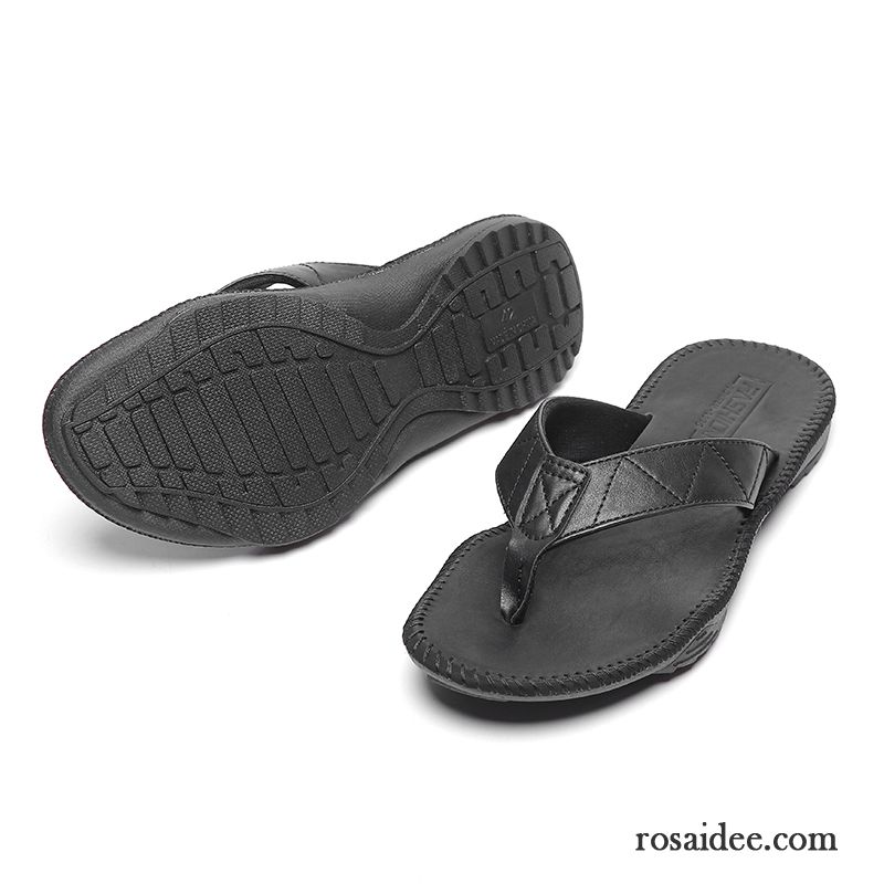 Flip Flops Herren Persönlichkeit Trend Neue Sommer Rutschsicher Hausschuhe Sandfarben Braun