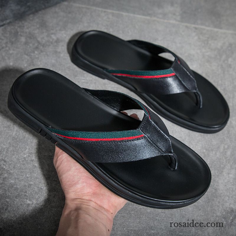 Flip Flops Herren Rutschsicher Persönlichkeit Trend Sommer Casual Neue Sandfarben Weiß