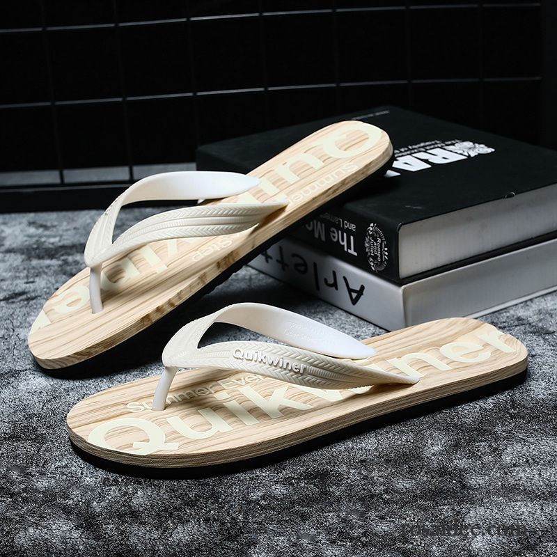 Flip Flops Herren Rutschsicher Sommer Neue Trend Pantolette Persönlichkeit Rot