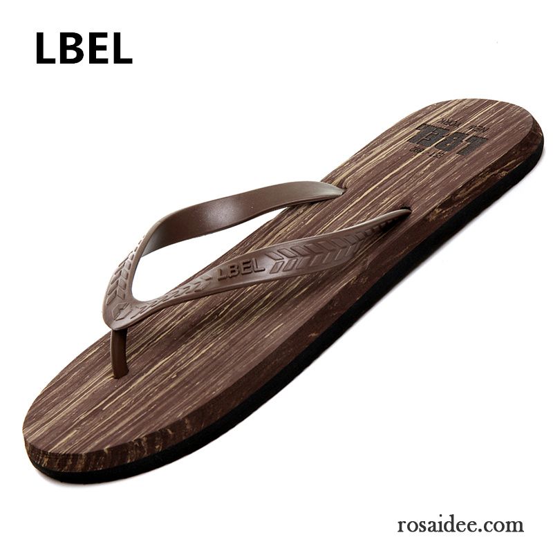 Flip Flops Herren Sandalen Sommer Rutschsicher Trend Hausschuhe Persönlichkeit Sandfarben Braun