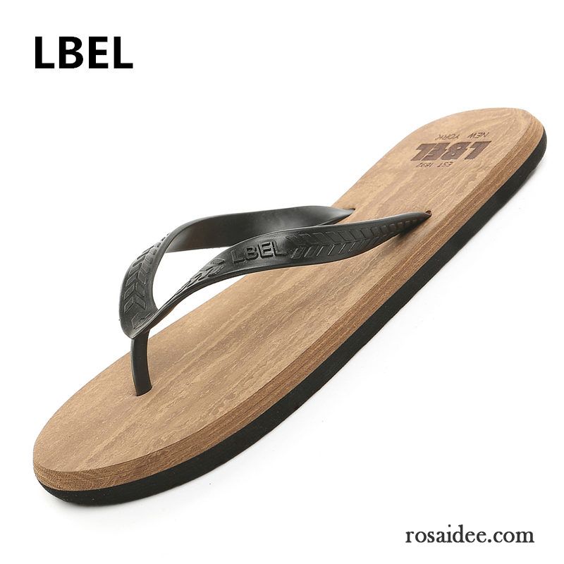 Flip Flops Herren Sandalen Sommer Rutschsicher Trend Hausschuhe Persönlichkeit Sandfarben Braun