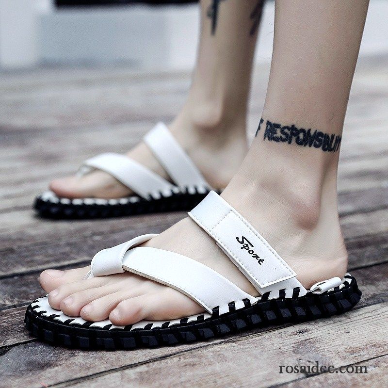 Flip Flops Herren Schuhe Neue Sandalen Trend Sommer Pantolette Sandfarben Schwarz