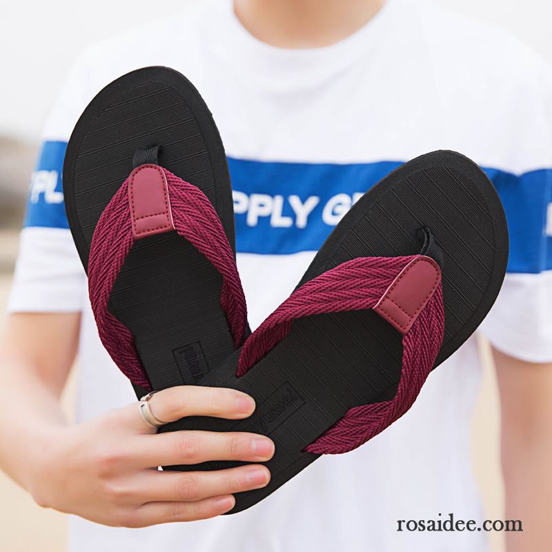 Flip Flops Herren Schuhe Trend Casual Neue Große Größe Rutschsicher Sandfarben Blau