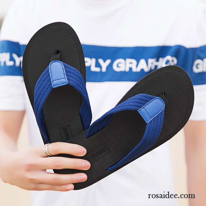 Flip Flops Herren Schuhe Trend Casual Neue Große Größe Rutschsicher Sandfarben Blau