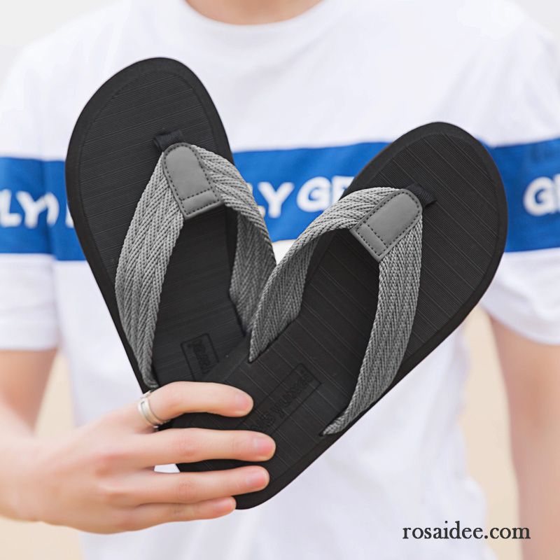 Flip Flops Herren Schuhe Trend Casual Neue Große Größe Rutschsicher Sandfarben Blau