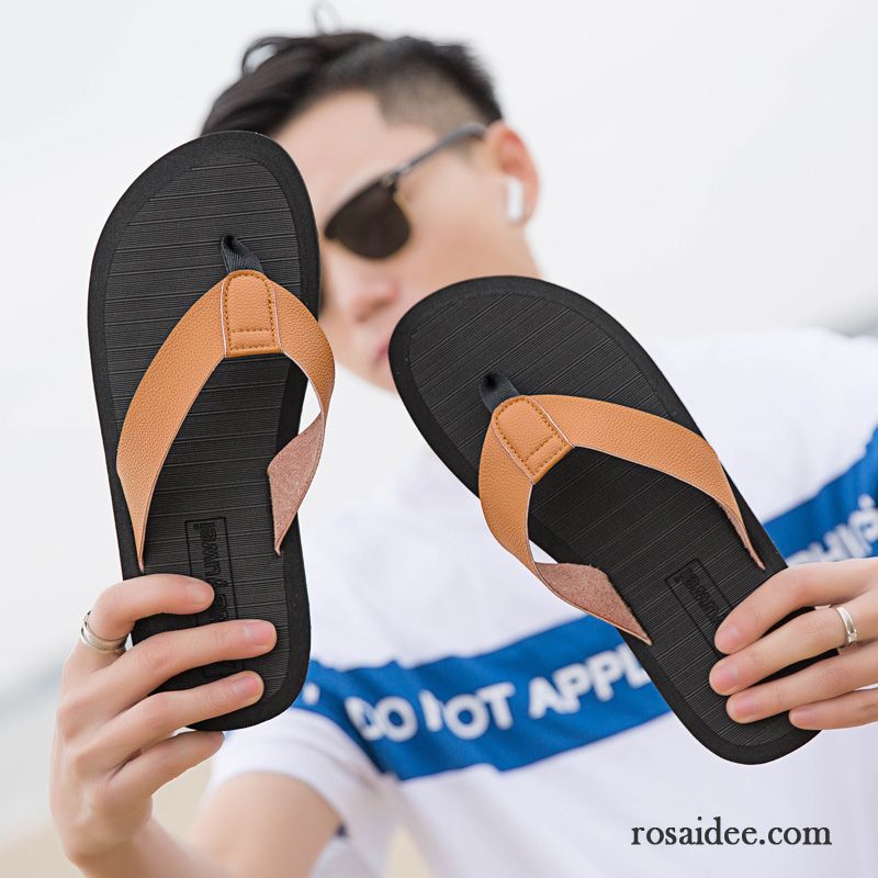 Flip Flops Herren Schuhe Trend Casual Neue Große Größe Rutschsicher Sandfarben Blau