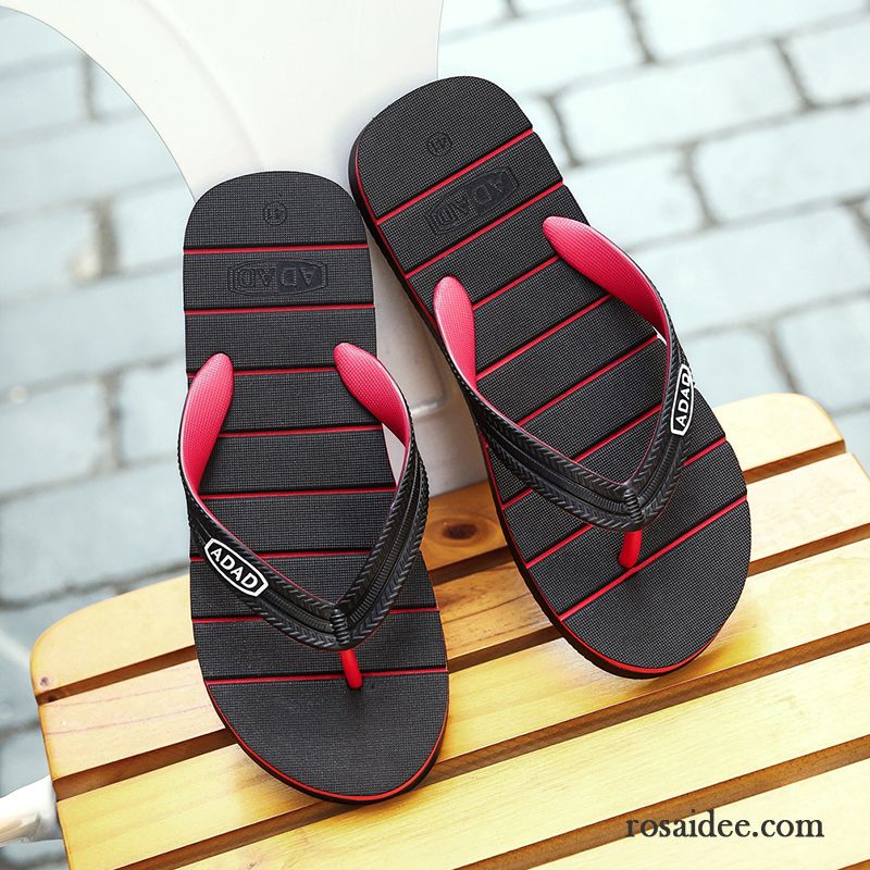 Flip Flops Herren Schuhe Weiche Sohle Sommer Rutschsicher Einfach Hausschuhe Sandfarben Grau