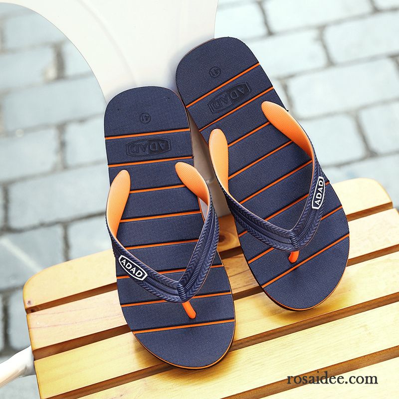 Flip Flops Herren Schuhe Weiche Sohle Sommer Rutschsicher Einfach Hausschuhe Sandfarben Grau