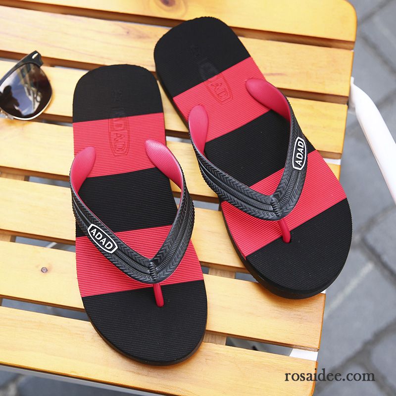 Flip Flops Herren Schuhe Weiche Sohle Sommer Rutschsicher Einfach Hausschuhe Sandfarben Grau