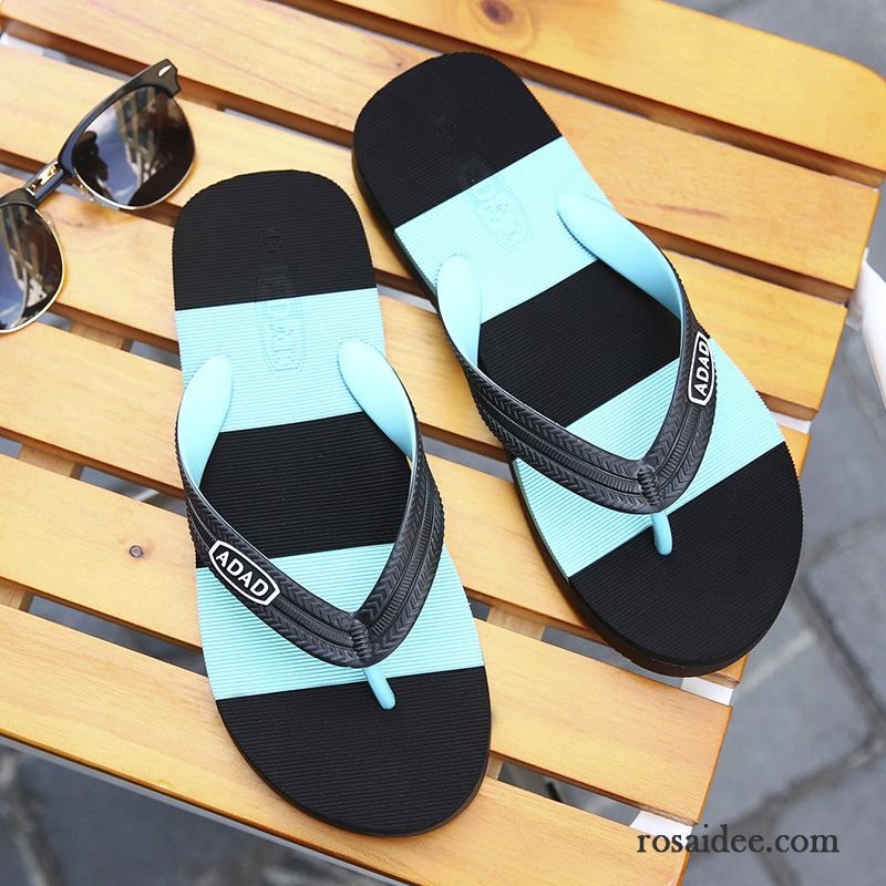 Flip Flops Herren Schuhe Weiche Sohle Sommer Rutschsicher Einfach Hausschuhe Sandfarben Grau