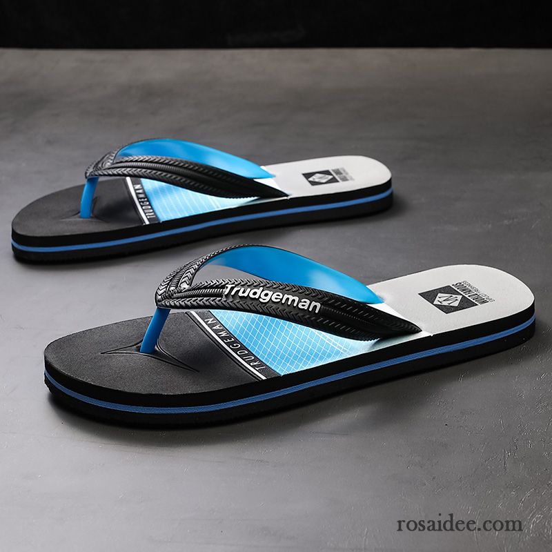 Flip Flops Herren Sommer Hausschuhe Persönlichkeit Mode Rutschsicher Neue Grau