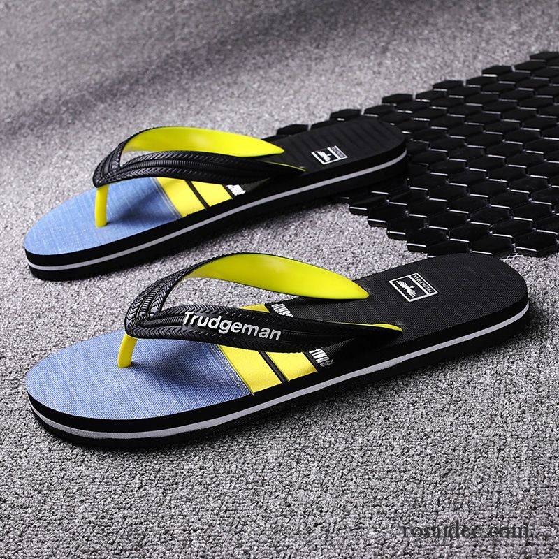 Flip Flops Herren Sommer Hausschuhe Persönlichkeit Mode Rutschsicher Neue Grau