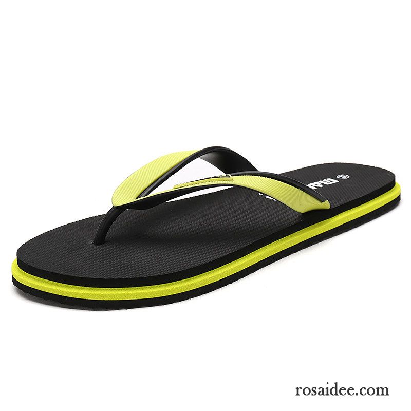 Flip Flops Herren Sommer Hausschuhe Tragen Neue Rutschsicher Trend Sandfarben Rot