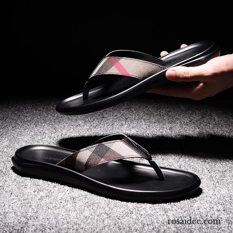 Flip Flops Herren Sommer Persönlichkeit Neue Trend Mode Schuhe Sandfarben Schwarz