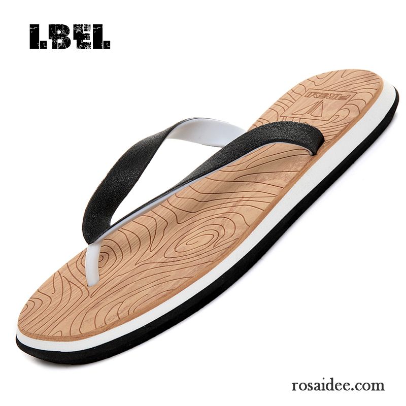 Flip Flops Herren Sommer Rutschsicher Hausschuhe Casual Persönlichkeit Trend Sandfarben Rot