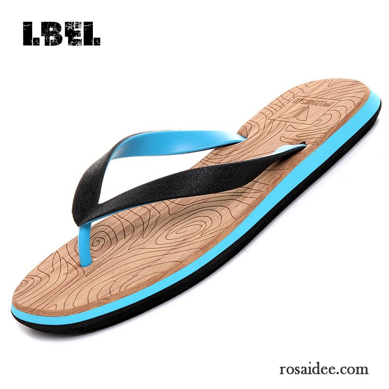 Flip Flops Herren Sommer Rutschsicher Hausschuhe Casual Persönlichkeit Trend Sandfarben Rot