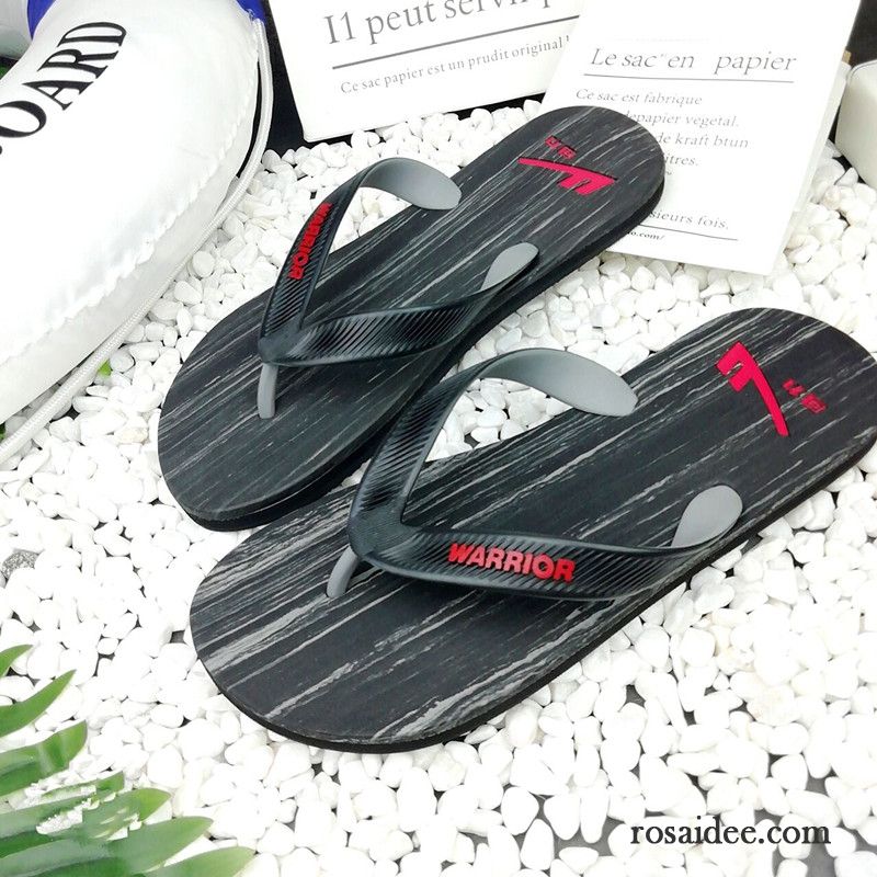 Flip Flops Herren Tragen Hausschuhe Rutschsicher Draussen Einfach Sommer Sandfarben Blau