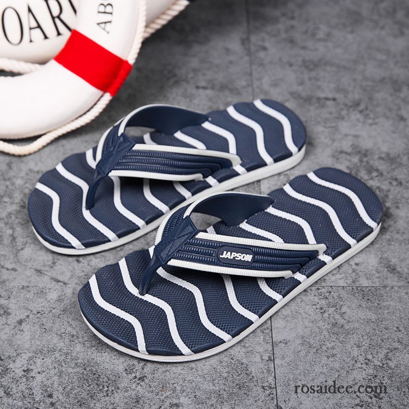 Flip Flops Herren Trend Große Größe Lovers Sommer Rutschsicher Schuhe Sandfarben Blau