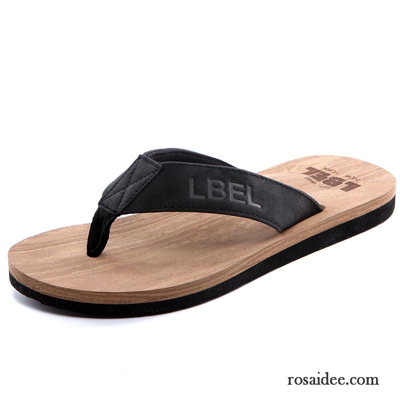 Flip Flops Herren Trend Gummi Casual Rutschsicher Persönlichkeit Schüler Sandfarben Braun