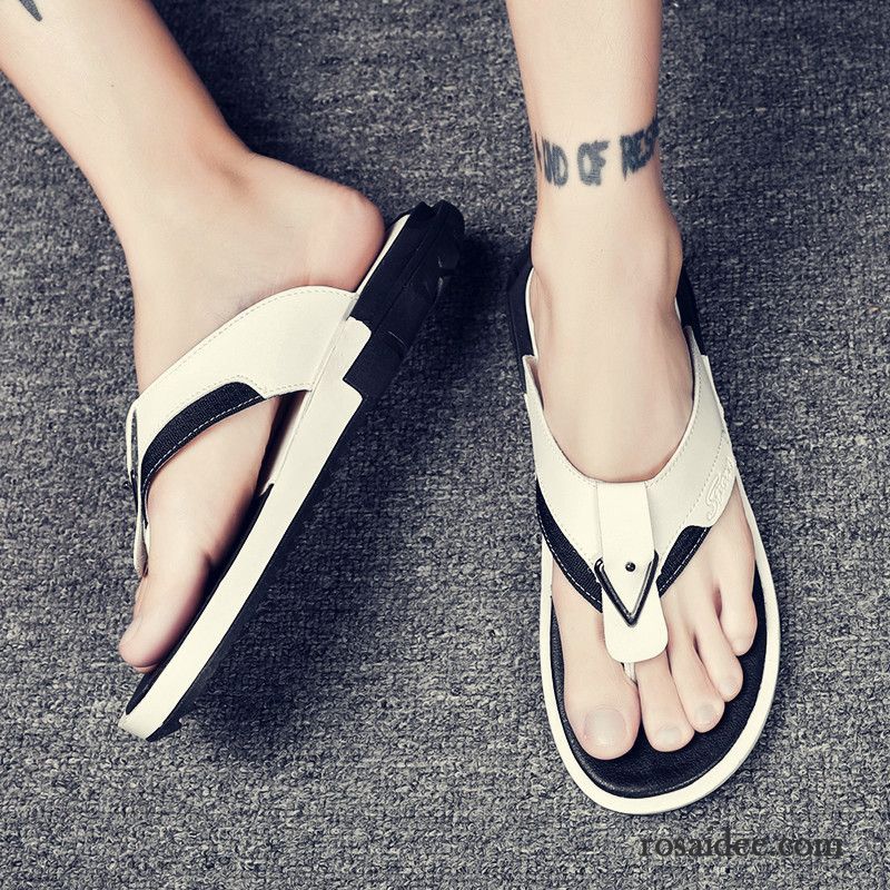 Flip Flops Herren Trend Sandalen Schuhe Neue Sommer Persönlichkeit Sandfarben Weiß