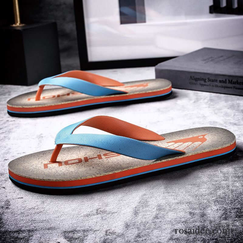 Flip Flops Herren Trend Sommer Neue Schuhe Allgleiches Mode Sandfarben Blau