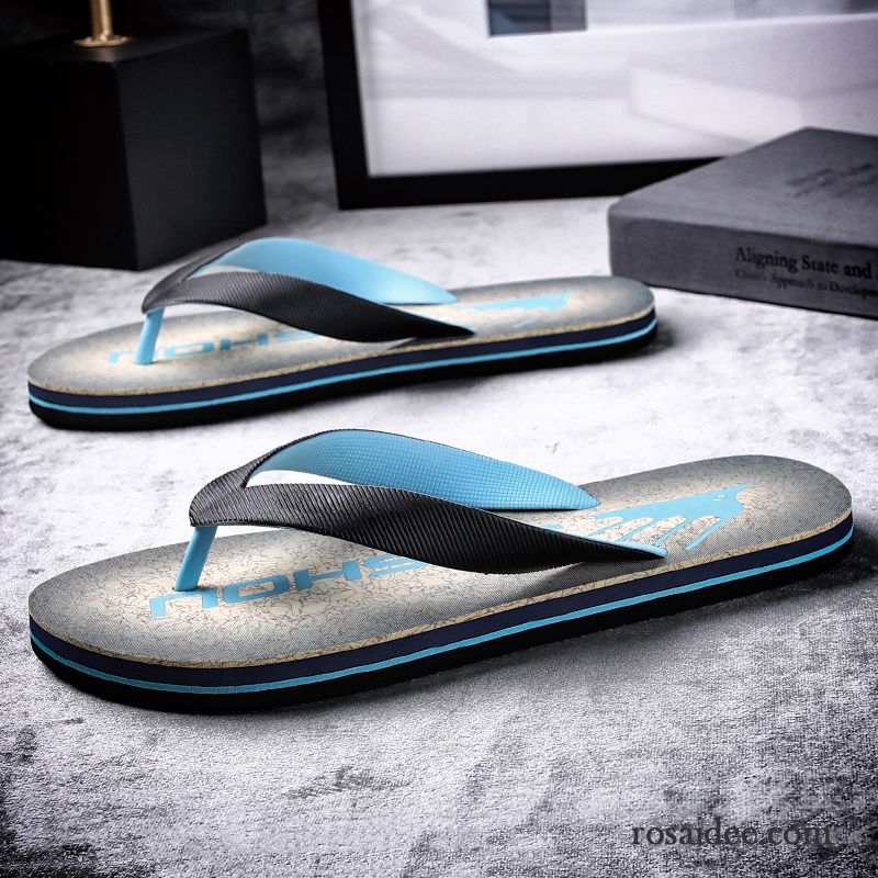 Flip Flops Herren Trend Sommer Neue Schuhe Allgleiches Mode Sandfarben Blau