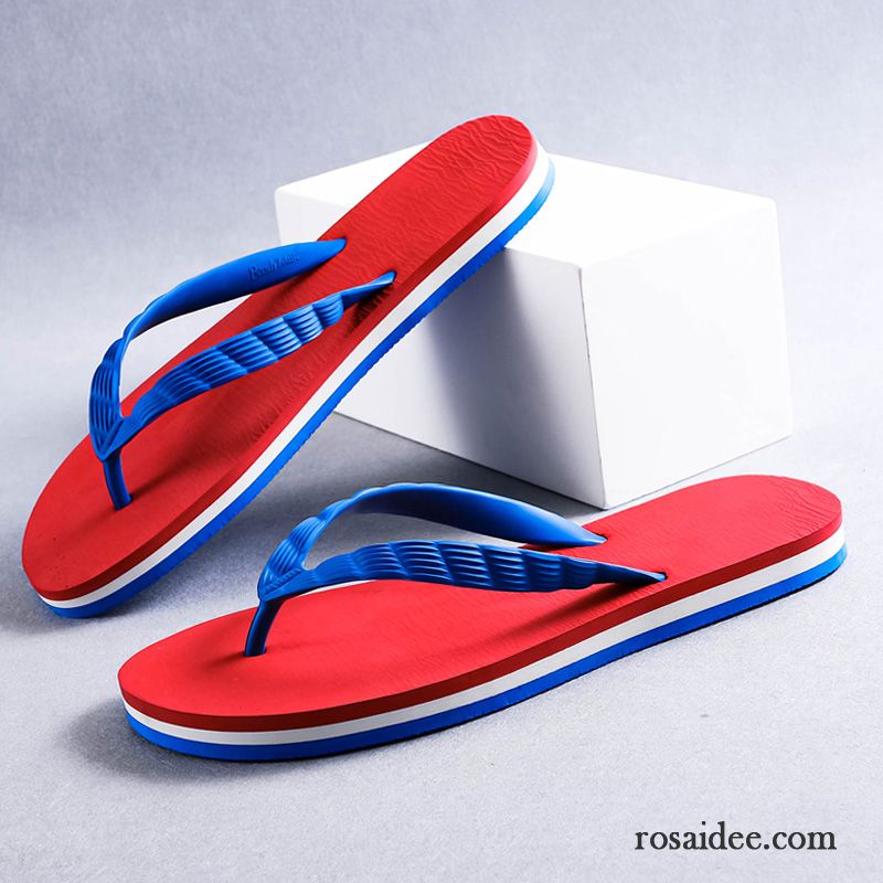 Flip Flops Herren Weiche Sohle Tragen Trend Schuhe Persönlichkeit Mode Sandfarben Blau