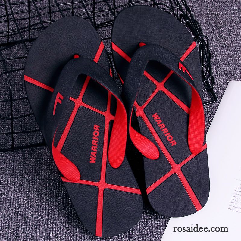 Flip Flops Herren Weiche Sohle Trend Draussen Rutschsicher Pantolette Sommer Sandfarben Schwarz