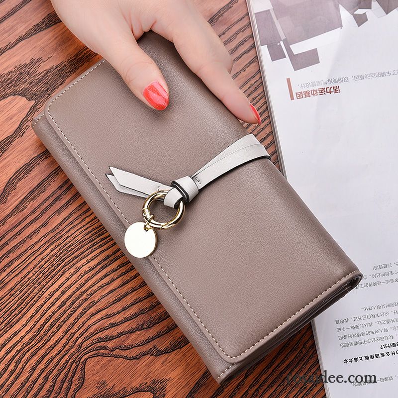 Geldbörse Damen Tasche Clutch Brieftaschen Telefon Langer Abschnitt Student Schwarz