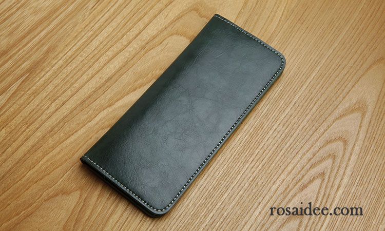 Geldbörse Herren Taschen Rindsleder Frau Langer Abschnitt Echtleder Grün Blau Grau