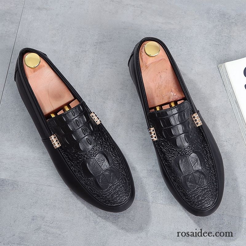 Gesunde Hausschuhe Herren Neue Herren Gemütlich Slip-on Trend England Faul Herbst Lederschue Schuhe Casual Billig