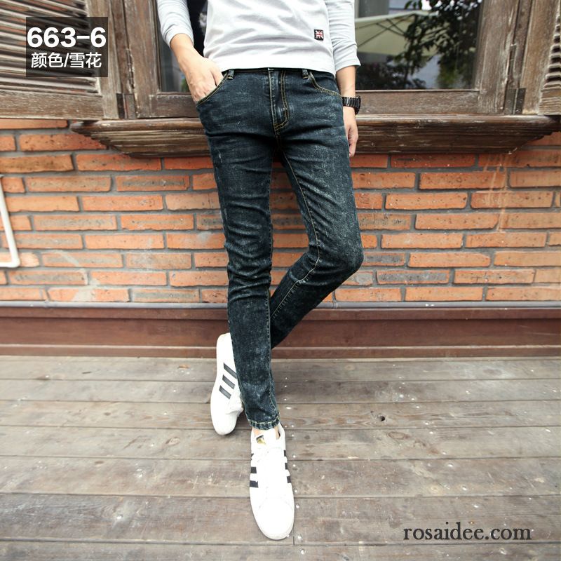 Graue Herren Jeans Neu Bleistift Hose Jeans Schlank Dünn Winter Lange Herren Sommer Trend Herbst Günstig