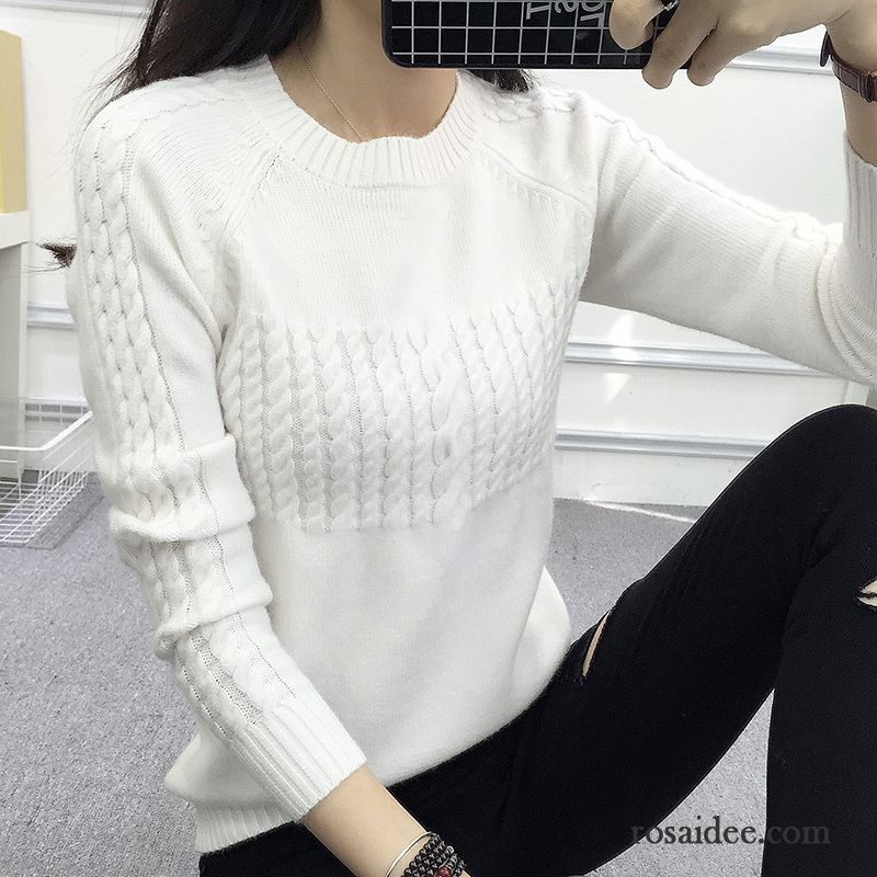Grauer Pullover Damen Strickwaren Trend Pullover Lose Herbst Winterkleidung Weiß Neu Damen Günstig