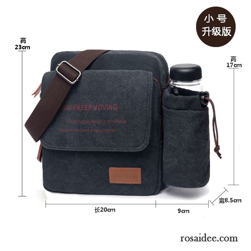 Große Ledertasche Herren Herren Messenger-tasche Freizeit Multifunktion Schultertaschen Canvastasche Retro Geschäft Günstig