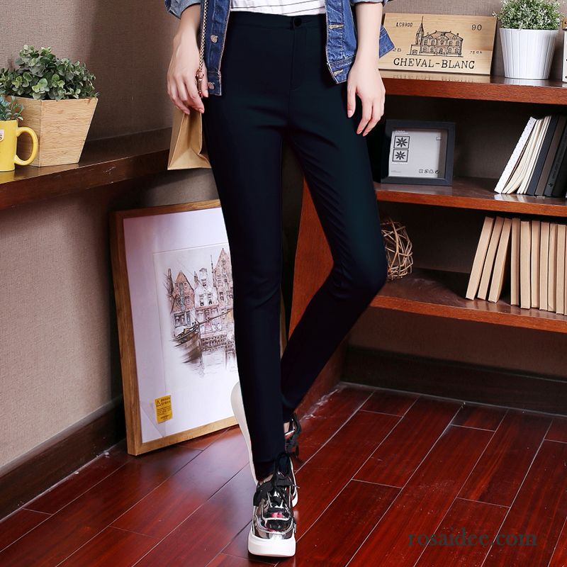 Gummizug Hosen Für Damen Fest Leder Outwear Middle Waisted Damen Schmales Bein Dünn Sexy Herbst Winter Glasur Elastisch Günstig