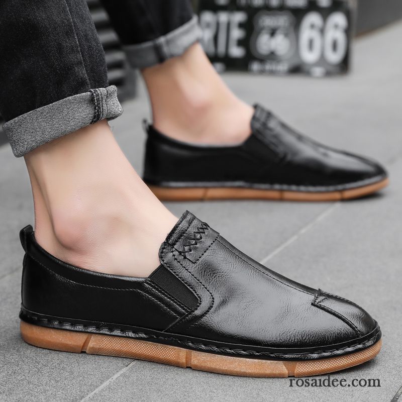 Halbschuhe Herren Casual Neue Trend Sommer Atmungsaktiv Faul Braun