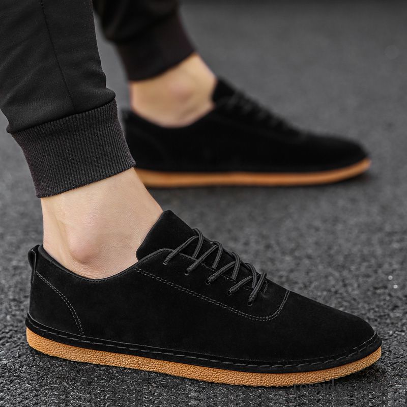 Halbschuhe Herren Faul England Trend Lederschue Casual Allgleiches Schwarz