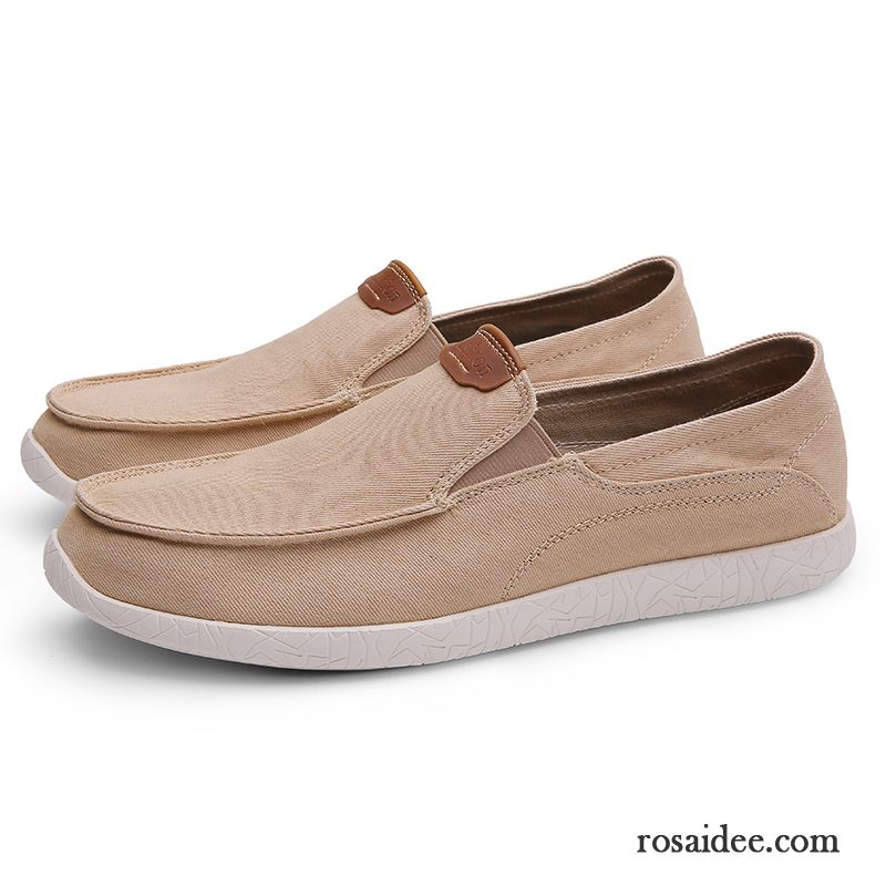Halbschuhe Herren Tuch Schuhe Allgleiches Atmungsaktiv Faul Casual Trend Khaki