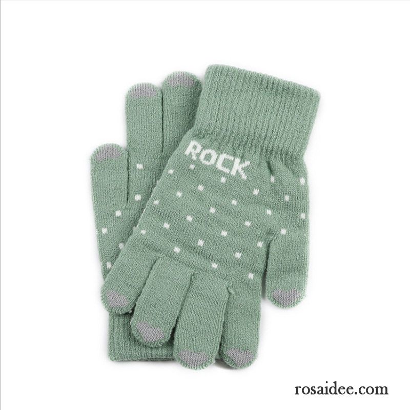 Handschuhe Damen Niedlich Outdoor Wolle Mode Winter Stricken Gelb