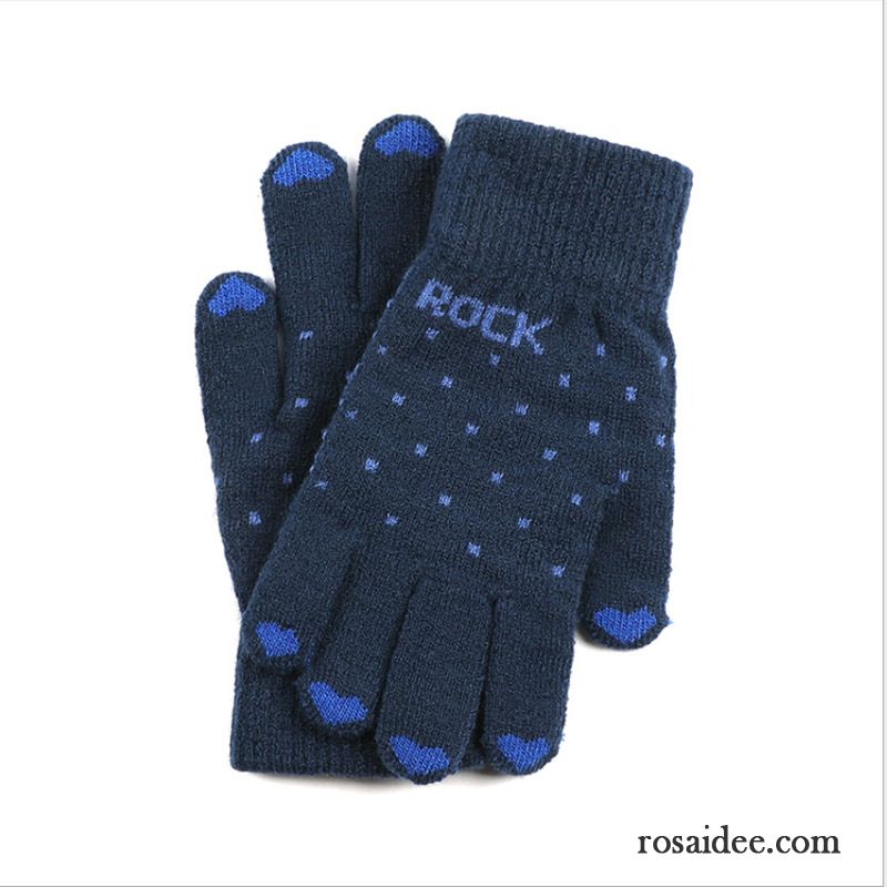 Handschuhe Damen Niedlich Outdoor Wolle Mode Winter Stricken Gelb