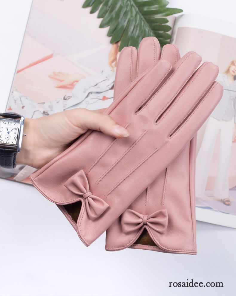 Handschuhe Damen Touchscreen Neu Trend Dicke 2019 Winddicht Rosa